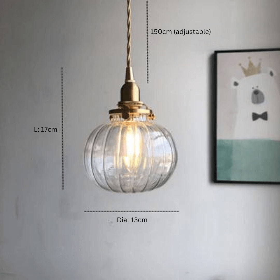 Japanese Style Vintage Copper Pendant Light