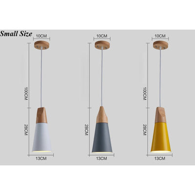 Wooden Funnel Pendant Lights