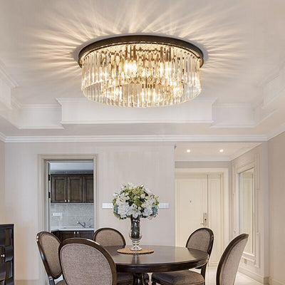 Crystal Golden Circle Chandelier