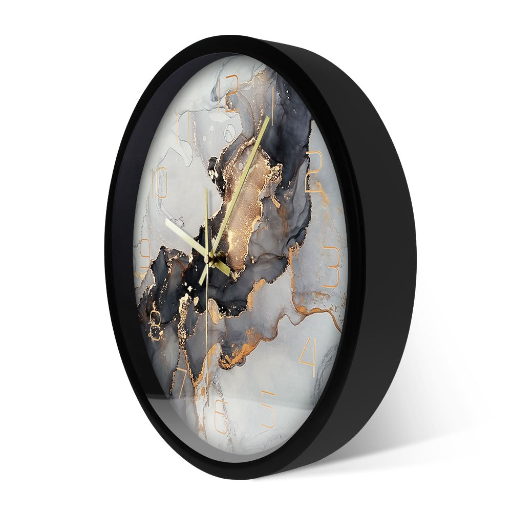 Marble Print Wall Clock