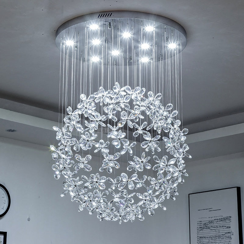 Crystal Luxury Flower Garden Chandelier