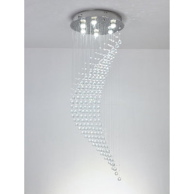 Crystal Luxury Golden Spiral Chandelier