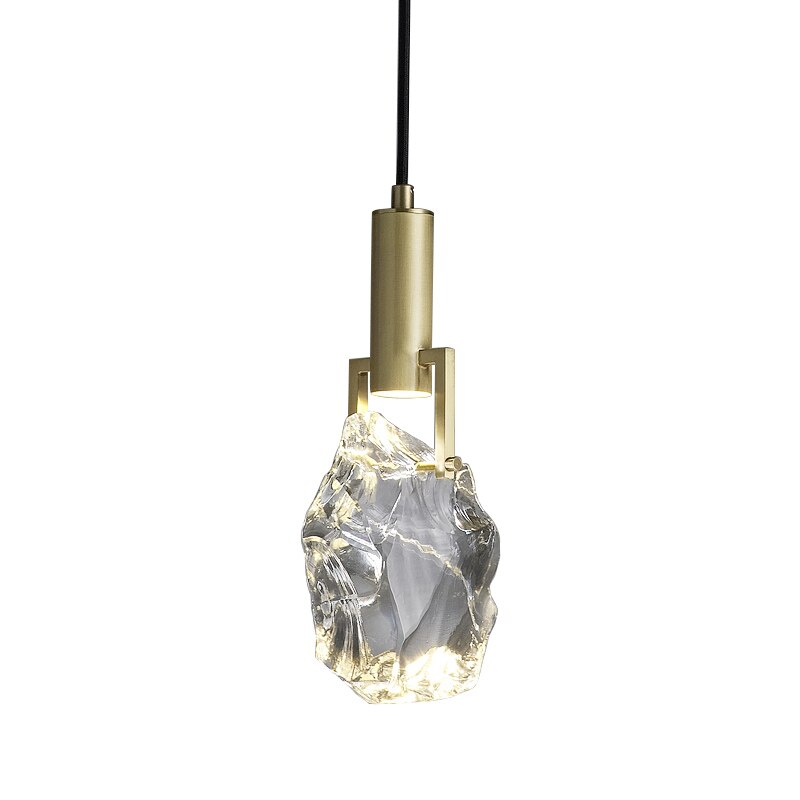 Minimalistic Crystalline Pendant Lights