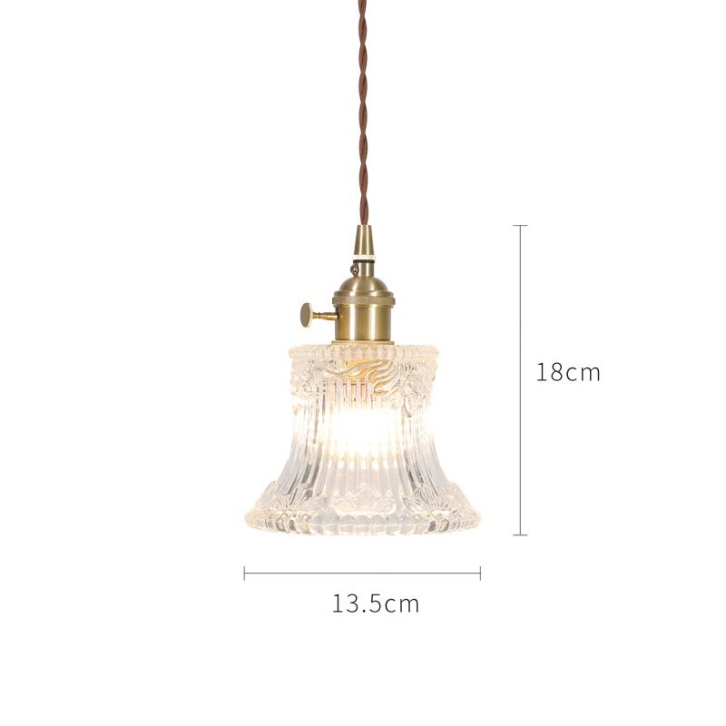 Japanese Style Glass Pendant Light