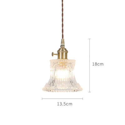 Japanese Style Glass Pendant Light