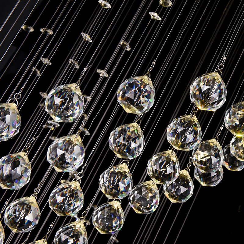 Crystal Luxury Golden Spiral Chandelier