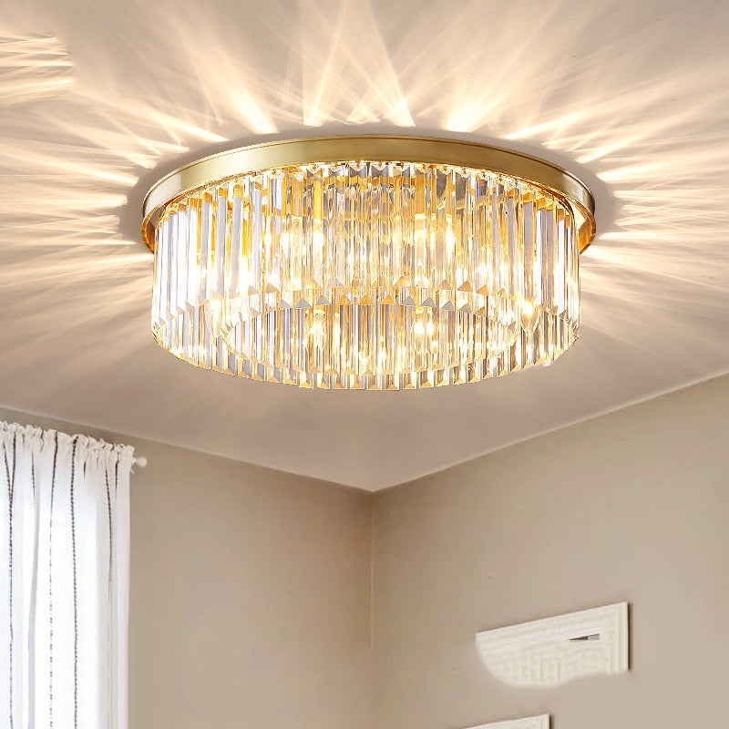 Crystal Golden Circle Chandelier