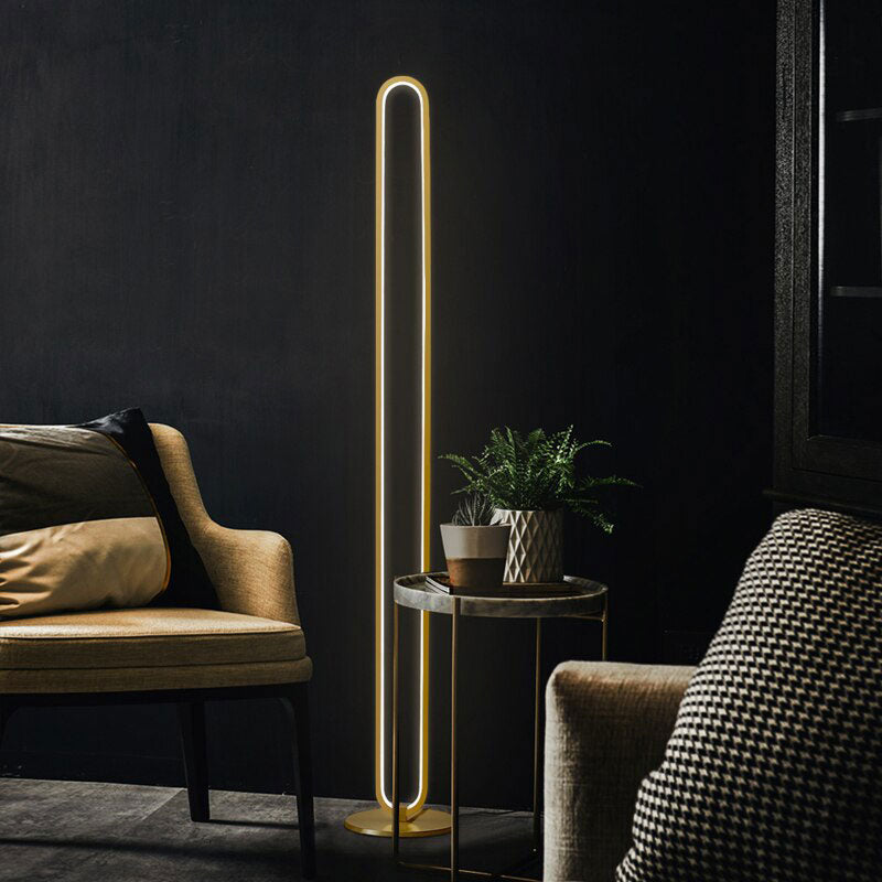 Oval Copper Floor Lamp