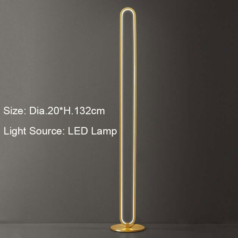 Oval Copper Floor Lamp