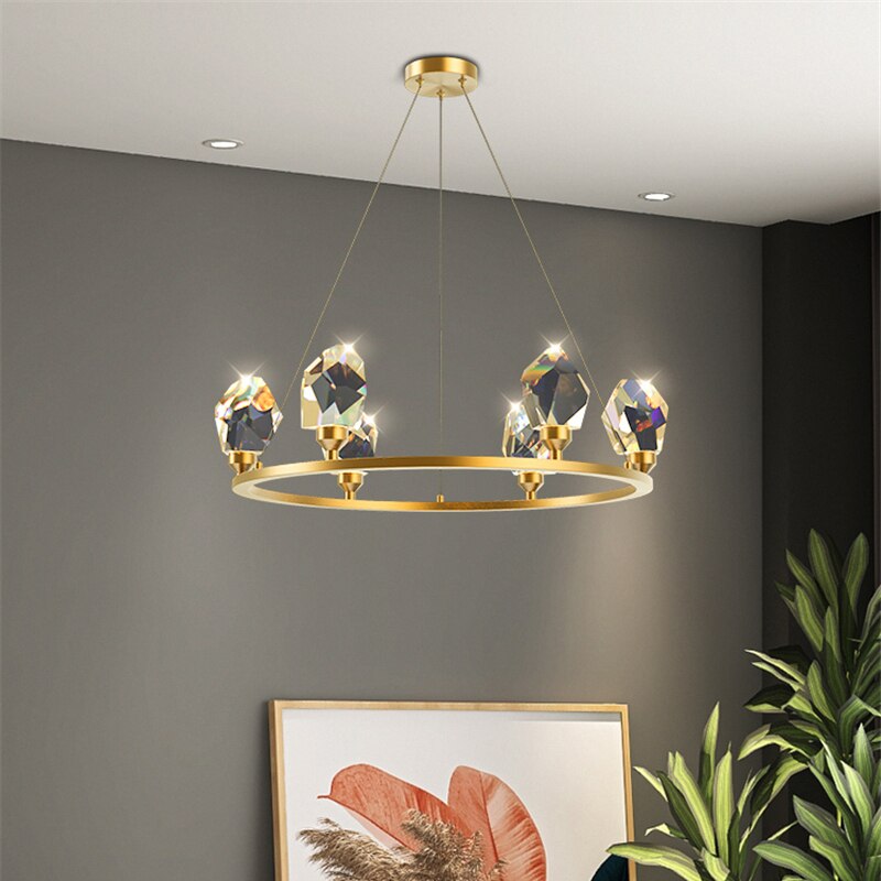 Postmodern Crystal Suspension Chandelier