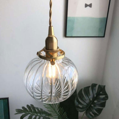 Japanese Style Vintage Copper Pendant Light