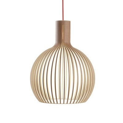 Wooden Birdcage Pendant Lamp