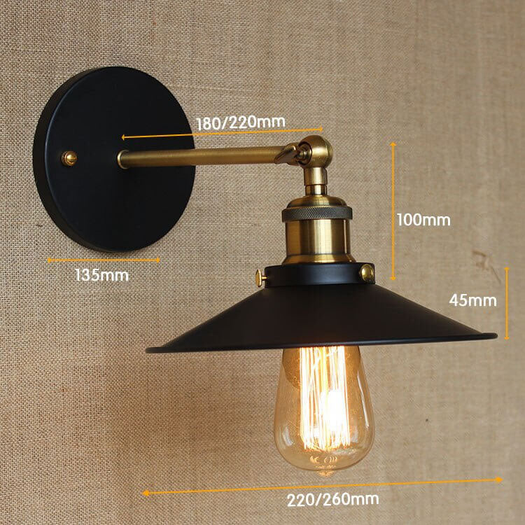 Industrial Style Metal Flathead Wall Light