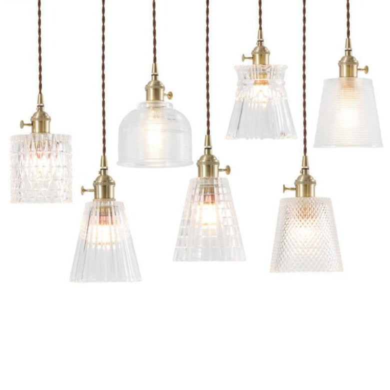 Japanese Style Glass Pendant Light