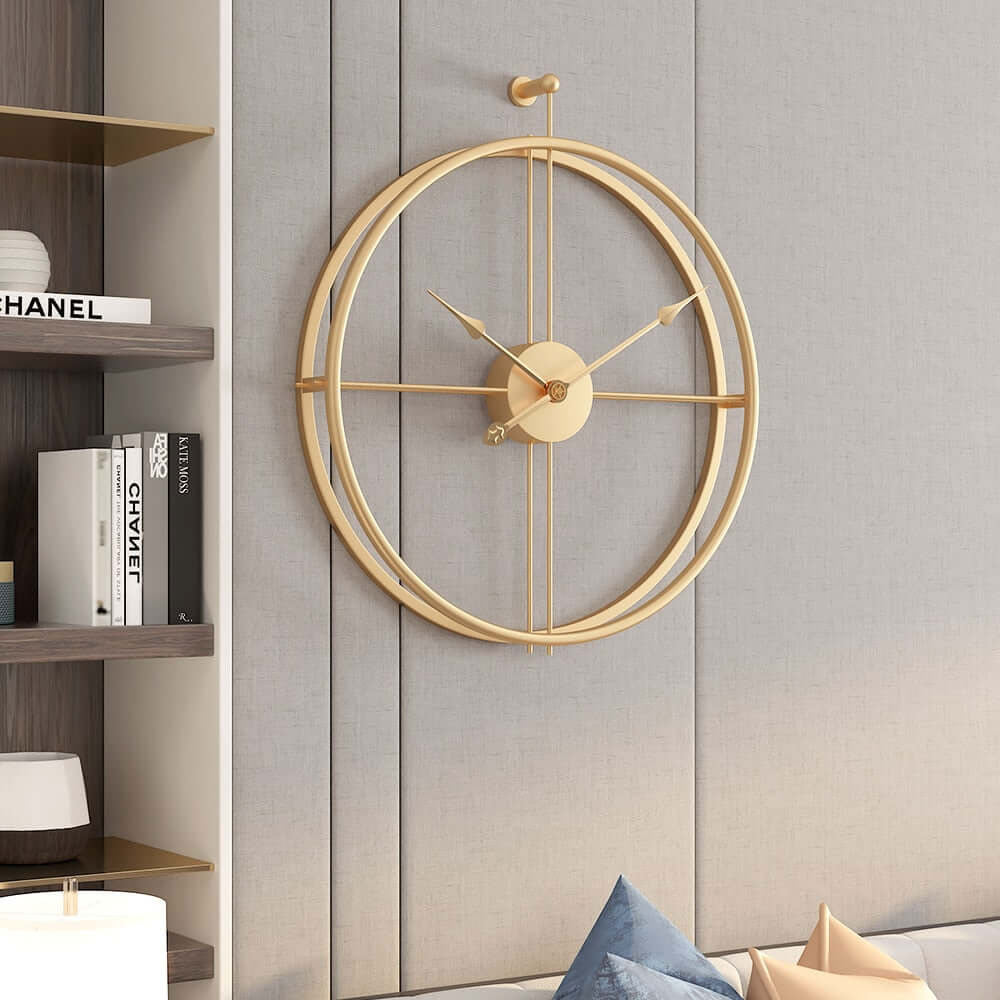 Modern Double Ring Iron Wall Clock