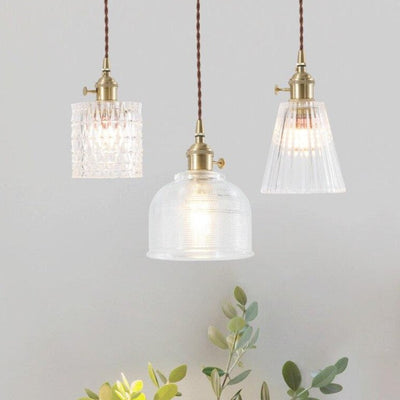 Japanese Style Glass Pendant Light