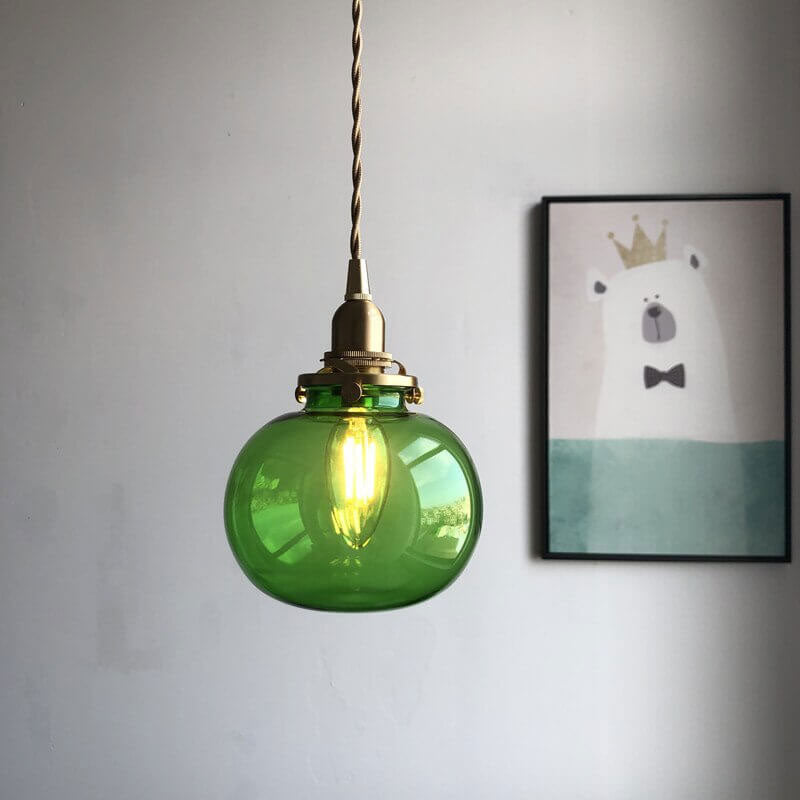 Japanese Style Vintage Copper Pendant Light