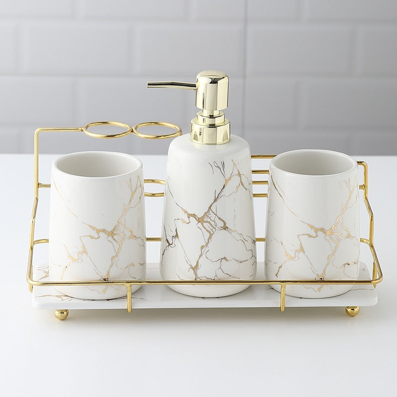 Ceramic Bathroom Accessories Set