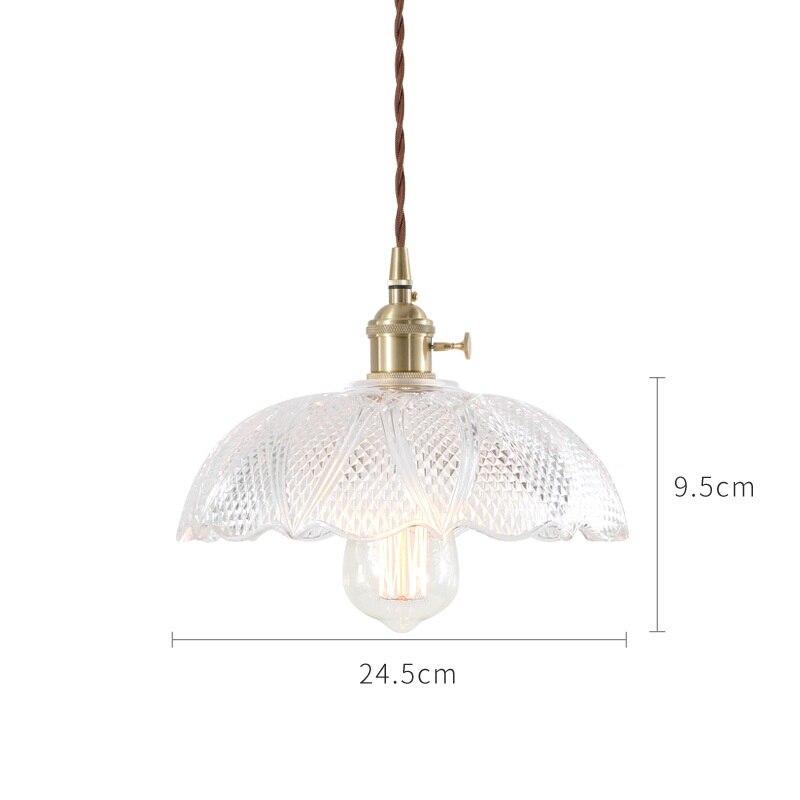 Japanese Style Glass Pendant Light