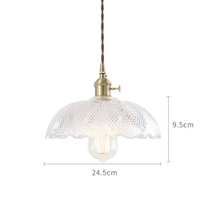 Japanese Style Glass Pendant Light