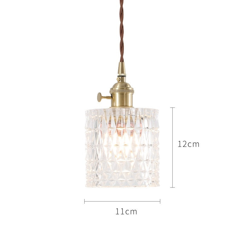 Japanese Style Glass Pendant Light