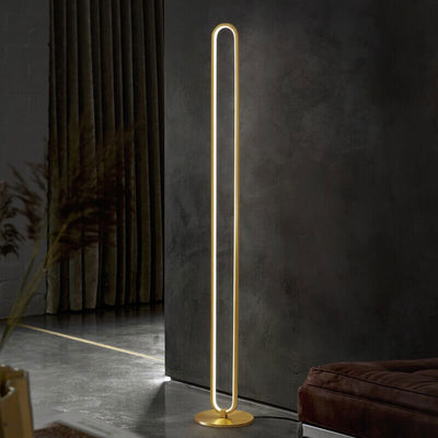 Oval Copper Floor Lamp