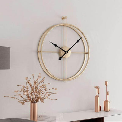 Modern Double Ring Iron Wall Clock