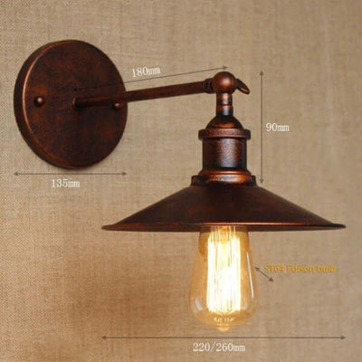 Industrial Style Metal Flathead Wall Light