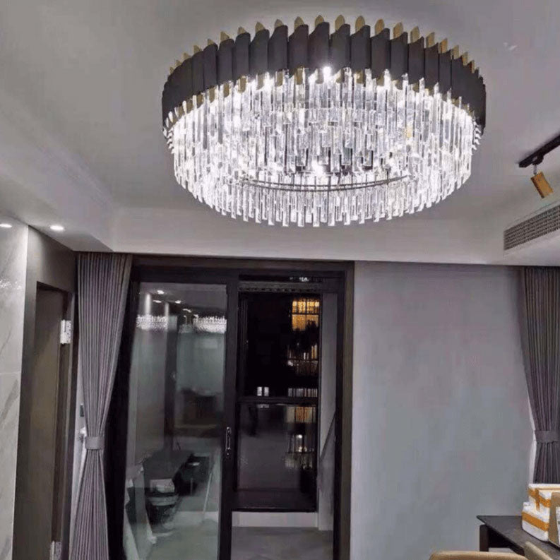 Stainless Steel LED Crystal Chandelier