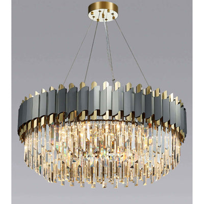 Stainless Steel LED Crystal Chandelier