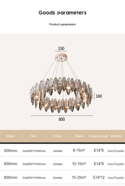 Stainless Steel Jewel's Crown Chandelier