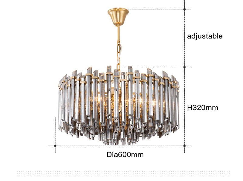 Luxurious Crystal Tubellar Chandelier