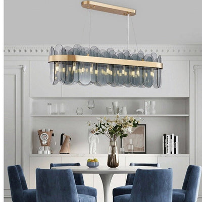 Modern Style Oval Shards Chandelier