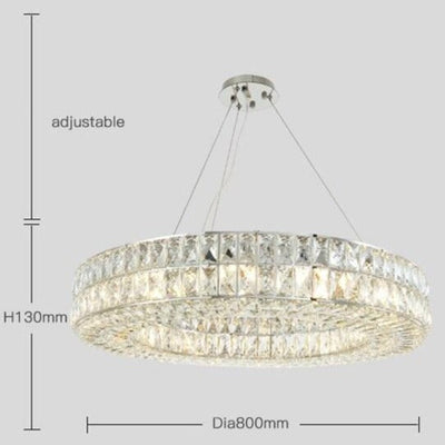 Luxurious Stainless Steel Golden Crown Chandelier