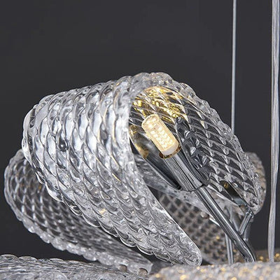 Luxurious Crystal Golden Ribbon Chandelier