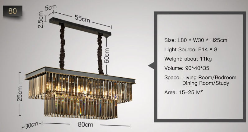 Luxurious Classic Style Amber Chandelier