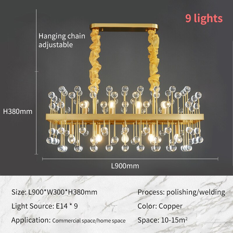 Modern Style Golden Lollipop Chandelier