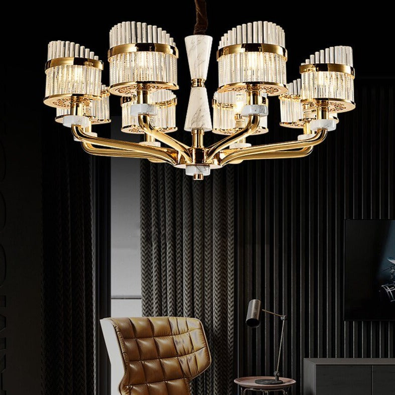 Luxurious Crsytal Golden Chaise Chandelier