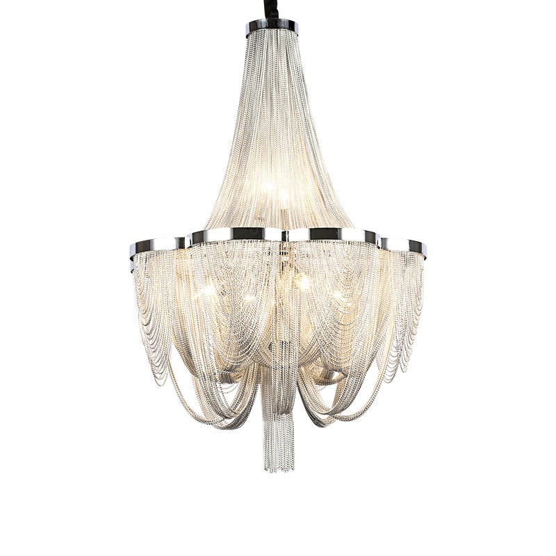 Luxurious Modern Style Golden Fringe Chandelier