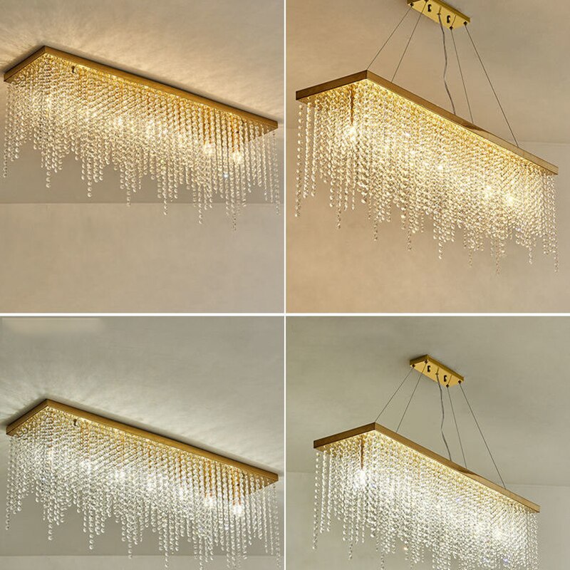 Luxurious Crystal Golden Drapes Chandelier