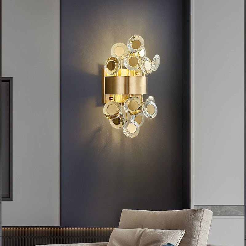 Crystal Flower Garden Wall Light