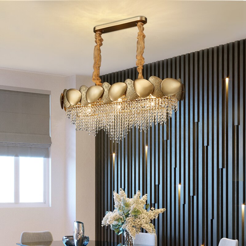 Luxurious Crystal Golden Curtain Chandelier