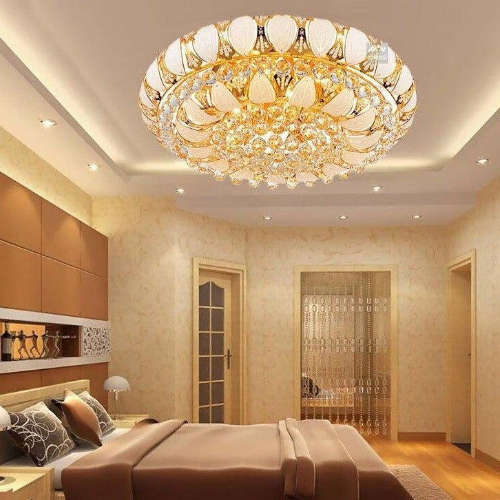 Luxurious Crystal Lily Circle Chandelier