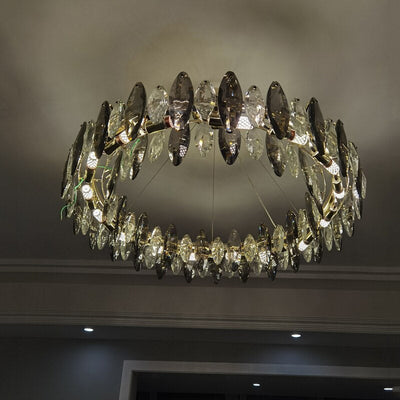 Stainless Steel Jewel's Crown Chandelier