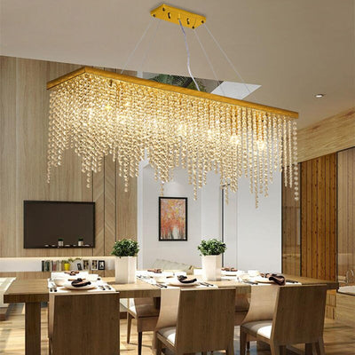 Luxurious Crystal Golden Drapes Chandelier