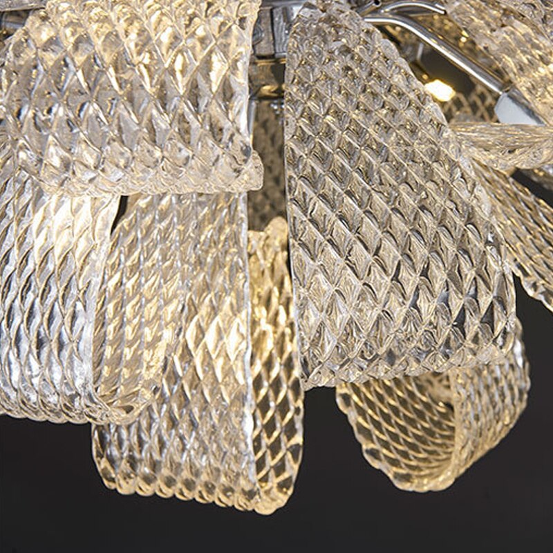 Luxurious Crystal Golden Ribbon Chandelier