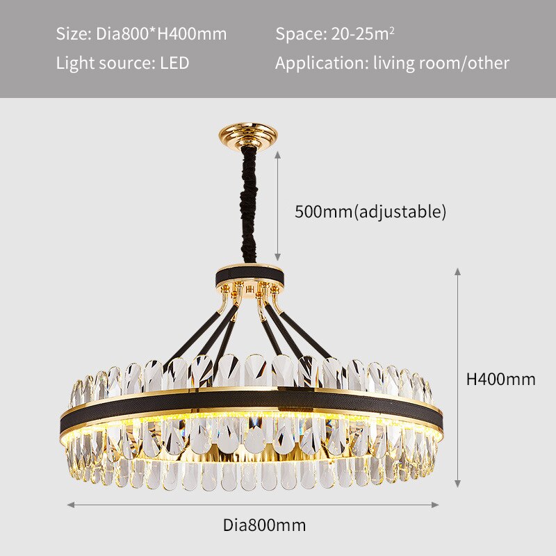 Luxurious Postmodern Crystal Chandelier