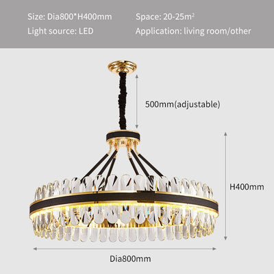 Luxurious Postmodern Crystal Chandelier