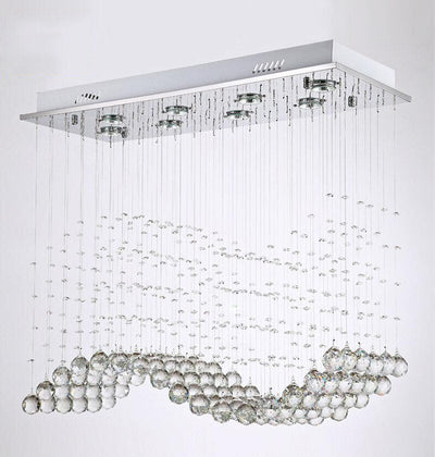 Luxurious Crystal Golden Wave Chandelier