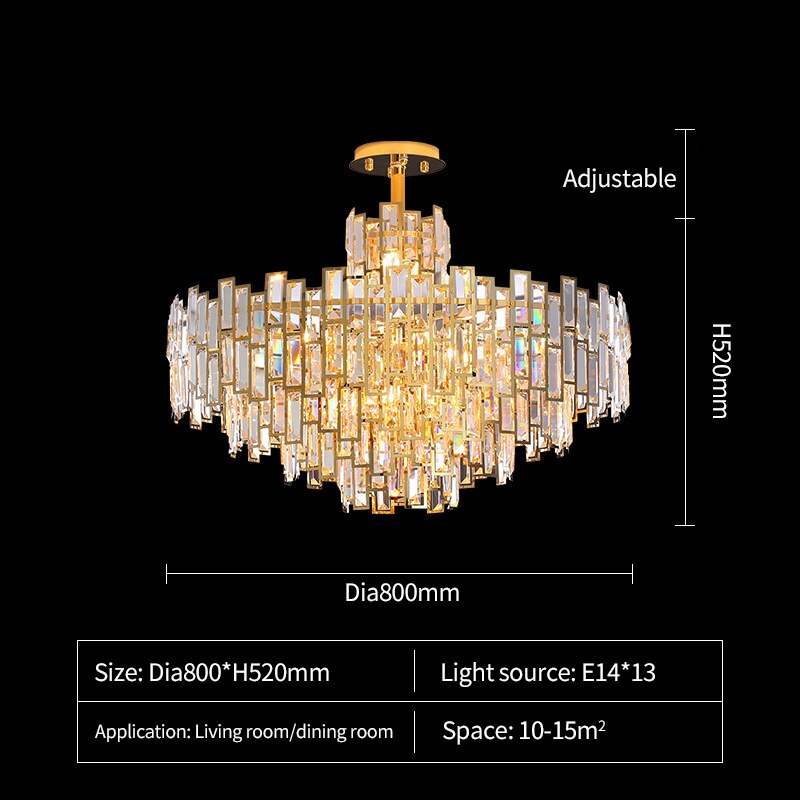 Luxurious Crystal Contemporary Art Chandelier